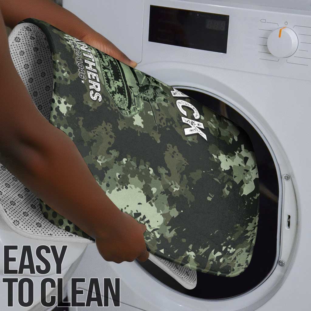 761st Tank Battalion Black Panthers Bathroom Set WWII Military Camouflage - African Pride