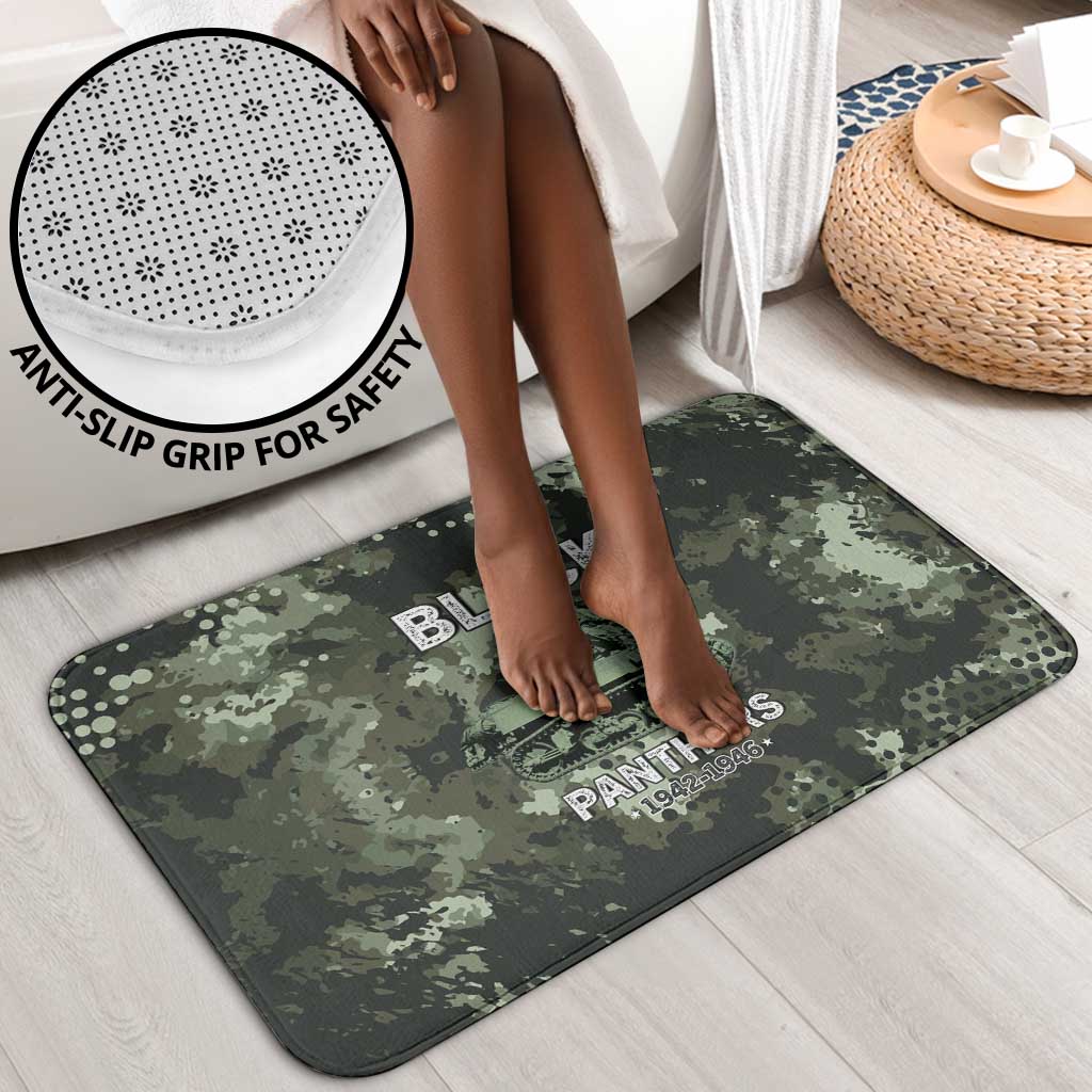 761st Tank Battalion Black Panthers Bathroom Set WWII Military Camouflage - African Pride