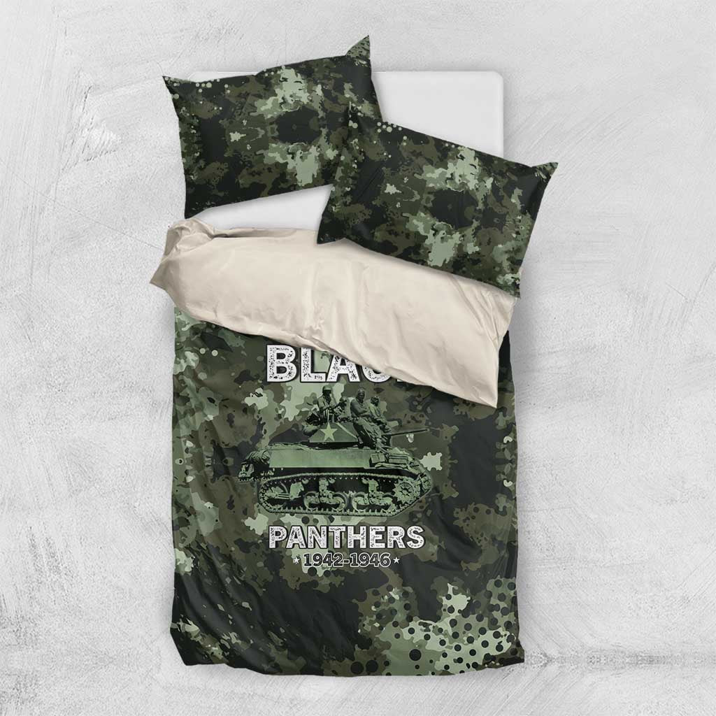 761st Tank Battalion Black Panthers Bedding Set WWII Military Camouflage - African Pride