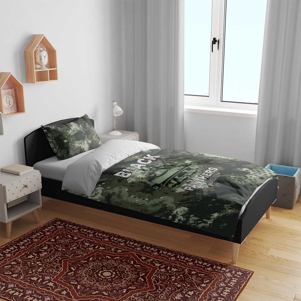 761st Tank Battalion Black Panthers Bedding Set WWII Military Camouflage - African Pride