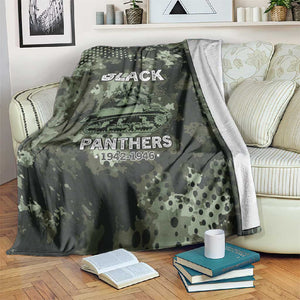 761st Tank Battalion Black Panthers Blanket WWII Military Camouflage - African Pride