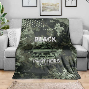 761st Tank Battalion Black Panthers Blanket WWII Military Camouflage - African Pride