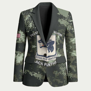 761st Tank Battalion Black Panthers Blazer WWII Military Camouflage - African Pride