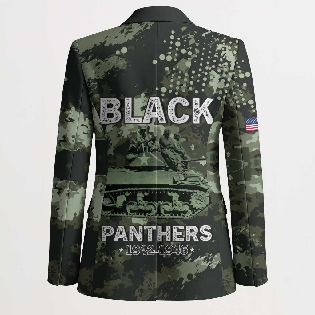 761st Tank Battalion Black Panthers Blazer WWII Military Camouflage - African Pride