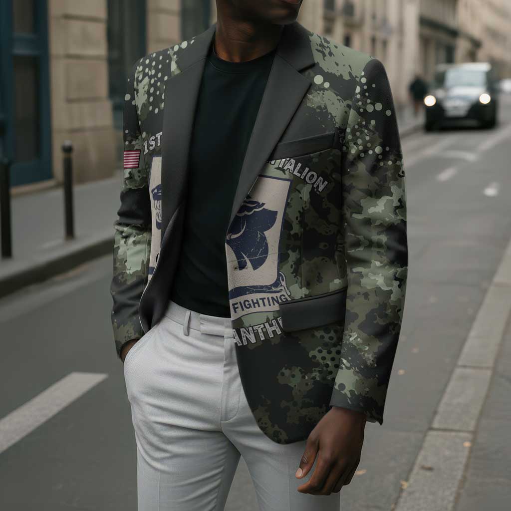 761st Tank Battalion Black Panthers Blazer WWII Military Camouflage - African Pride