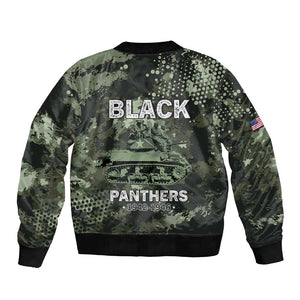 761st Tank Battalion Black Panthers Bomber Jacket WWII Military Camouflage - African Pride