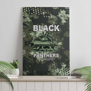 761st Tank Battalion Black Panthers Canvas Wall Art WWII Military Camouflage - African Pride