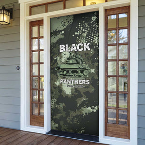 761st Tank Battalion Black Panthers Door Cover WWII Military Camouflage - African Pride