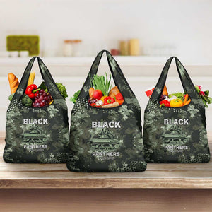761st Tank Battalion Black Panthers Grocery Bag WWII Military Camouflage - African Pride