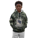 761st Tank Battalion Black Panthers Kid Hoodie WWII Military Camouflage - African Pride