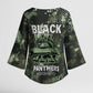 761st Tank Battalion Black Panthers Kimono Sleeve Blouse WWII Military Camouflage - African Pride