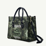 761st Tank Battalion Black Panthers Leather Bag WWII Military Camouflage - African Pride