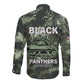 761st Tank Battalion Black Panthers Long Sleeve Button Shirt WWII Military Camouflage - African Pride