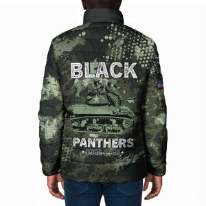 761st Tank Battalion Black Panthers Padded Jacket WWII Military Camouflage - African Pride