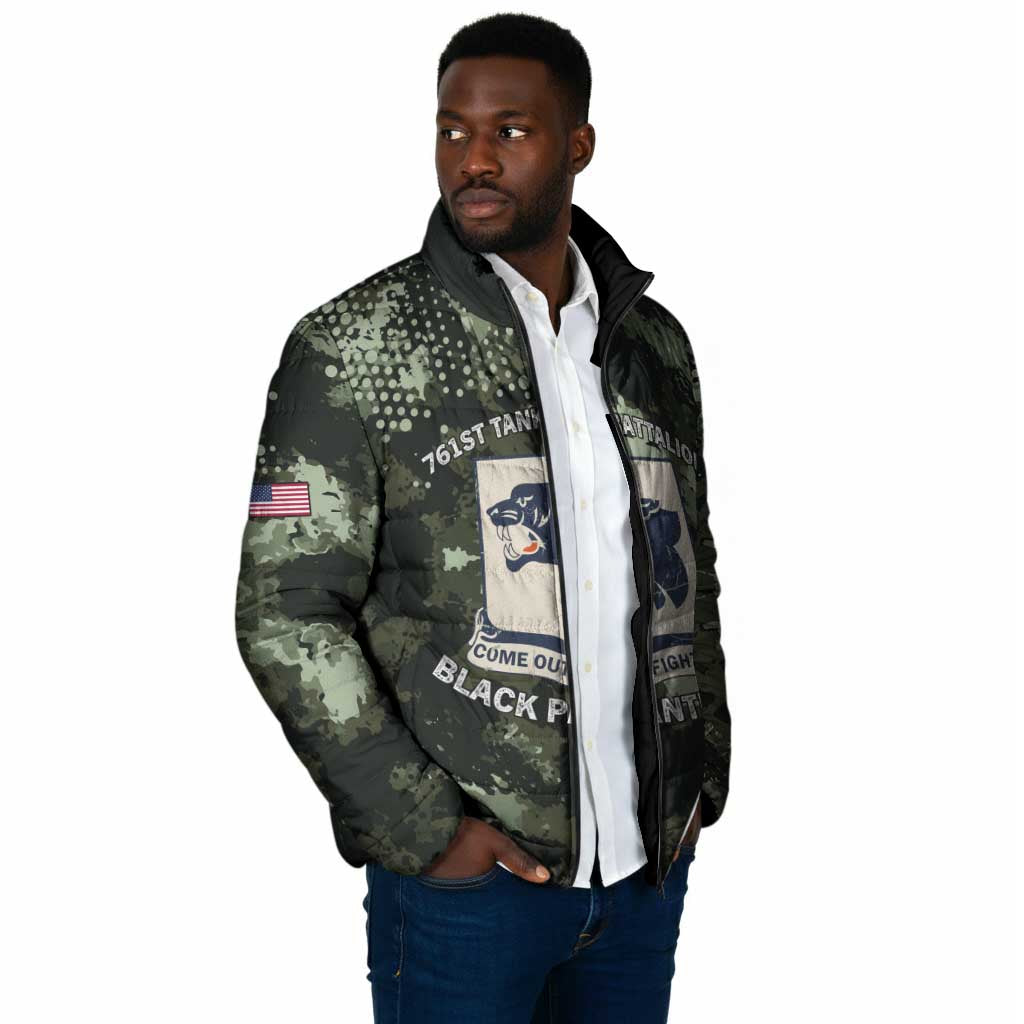 761st Tank Battalion Black Panthers Padded Jacket WWII Military Camouflage - African Pride