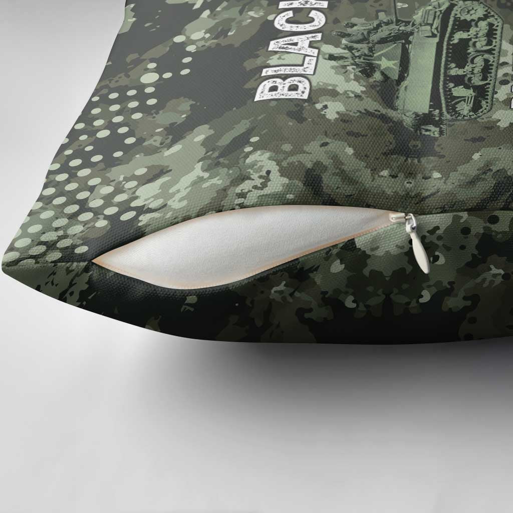 761st Tank Battalion Black Panthers Pillow Cover WWII Military Camouflage - African Pride