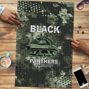 761st Tank Battalion Black Panthers Puzzle WWII Military Camouflage - African Pride