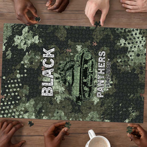 761st Tank Battalion Black Panthers Puzzle WWII Military Camouflage - African Pride
