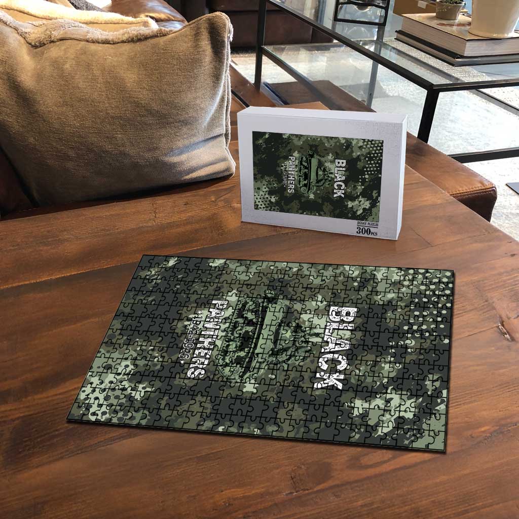761st Tank Battalion Black Panthers Puzzle WWII Military Camouflage - African Pride