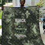 761st Tank Battalion Black Panthers Quilt WWII Military Camouflage - African Pride