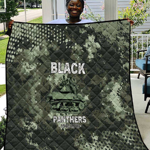 761st Tank Battalion Black Panthers Quilt WWII Military Camouflage - African Pride