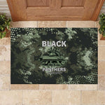 761st Tank Battalion Black Panthers Rubber Doormat WWII Military Camouflage - African Pride