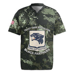 761st Tank Battalion Black Panthers Rugby Jersey WWII Military Camouflage - African Pride