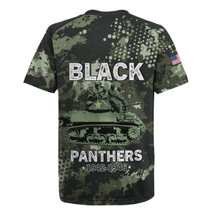 761st Tank Battalion Black Panthers Rugby Jersey WWII Military Camouflage - African Pride