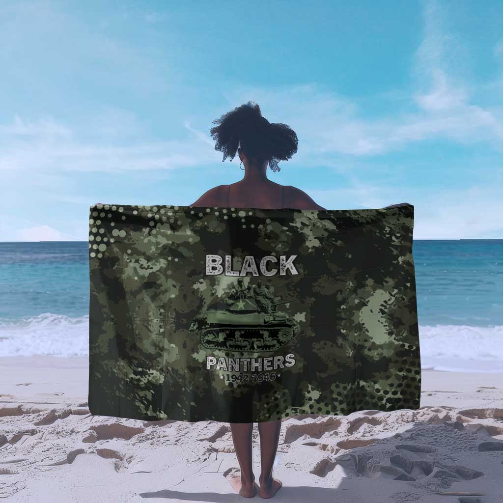 761st Tank Battalion Black Panthers Sarong WWII Military Camouflage - African Pride