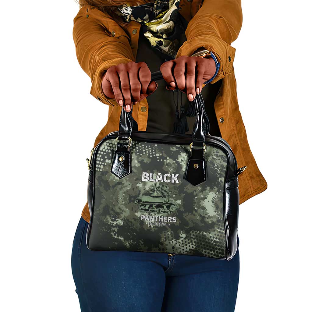 761st Tank Battalion Black Panthers Shoulder Handbag WWII Military Camouflage - African Pride