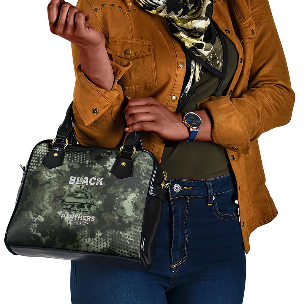 761st Tank Battalion Black Panthers Shoulder Handbag WWII Military Camouflage - African Pride