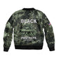 761st Tank Battalion Black Panthers Sleeve Zip Bomber Jacket WWII Military Camouflage - African Pride