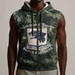 761st Tank Battalion Black Panthers Sleeveless Zip Hoodie WWII Military Camouflage - African Pride