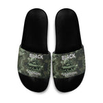 761st Tank Battalion Black Panthers Slide Sandals WWII Military Camouflage - African Pride