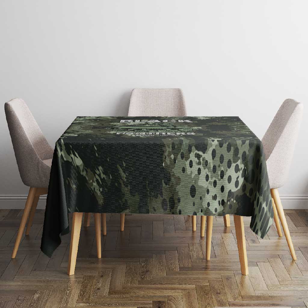 761st Tank Battalion Black Panthers Tablecloth WWII Military Camouflage - African Pride