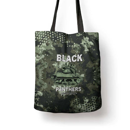 761st Tank Battalion Black Panthers Tote Bag WWII Military Camouflage - African Pride