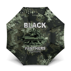 761st Tank Battalion Black Panthers Umbrella WWII Military Camouflage - African Pride