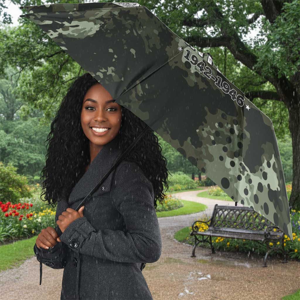 761st Tank Battalion Black Panthers Umbrella WWII Military Camouflage - African Pride
