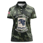 761st Tank Battalion Black Panthers Women Polo Shirt WWII Military Camouflage - African Pride