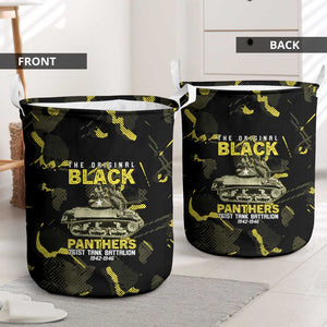 The Original Black Panthers 761st Tank Battalion Laundry Basket African American Heroes - African Pride