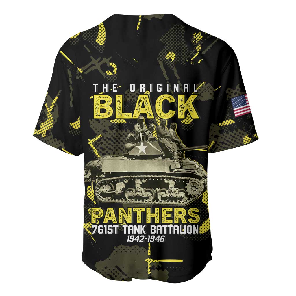 The Original Black Panthers 761st Tank Battalion Baseball Jersey African American Heroes - African Pride