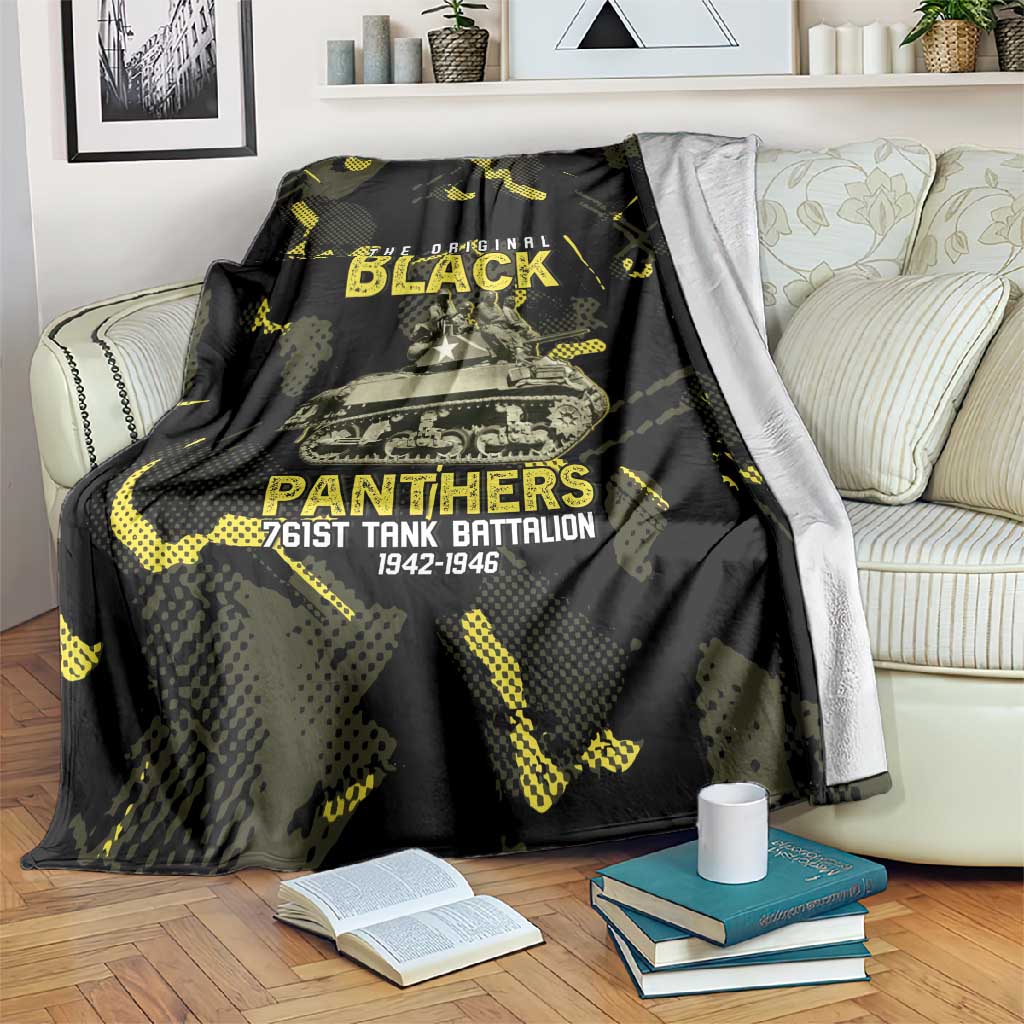 The Original Black Panthers 761st Tank Battalion Blanket African American Heroes - African Pride