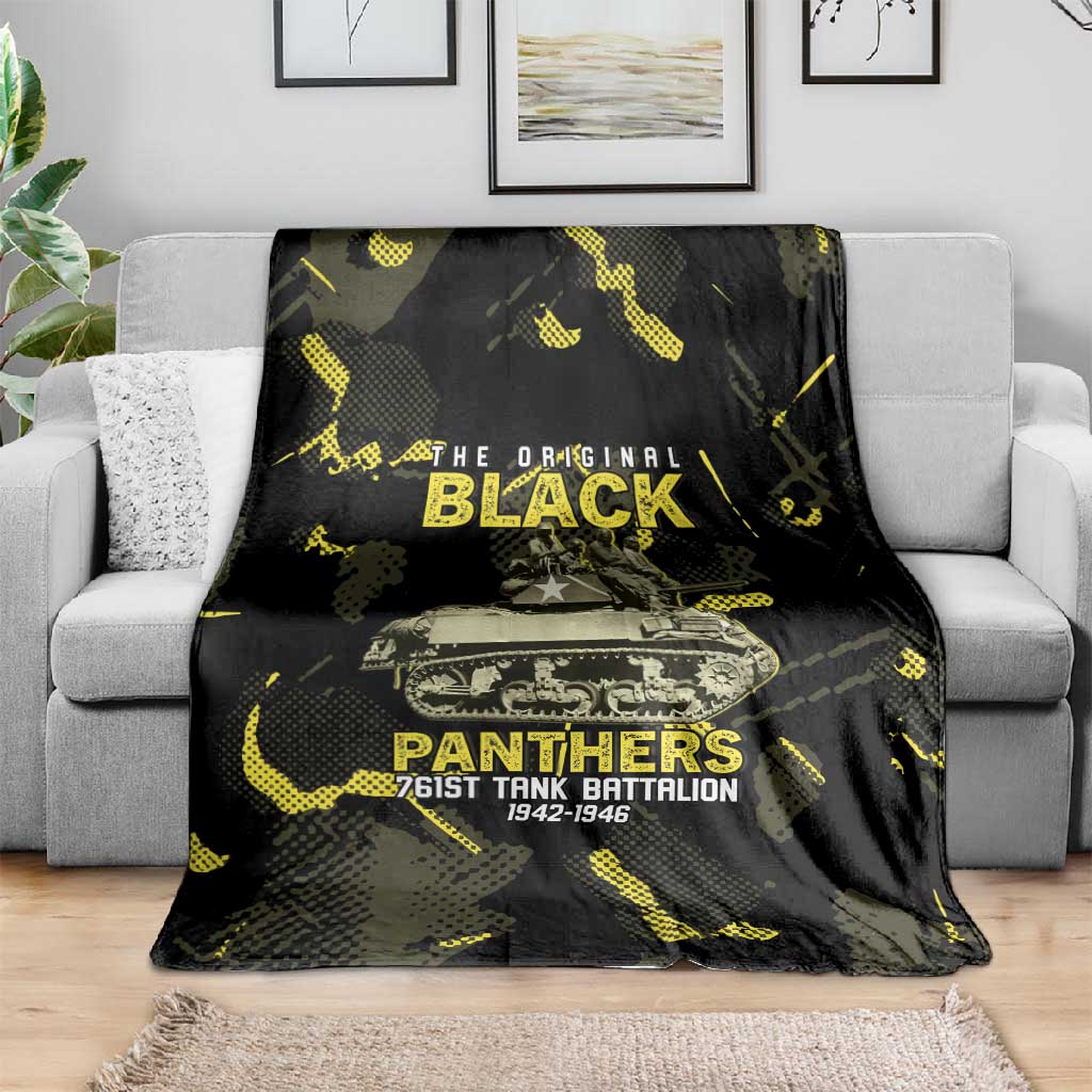 The Original Black Panthers 761st Tank Battalion Blanket African American Heroes - African Pride