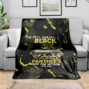 The Original Black Panthers 761st Tank Battalion Blanket African American Heroes - African Pride