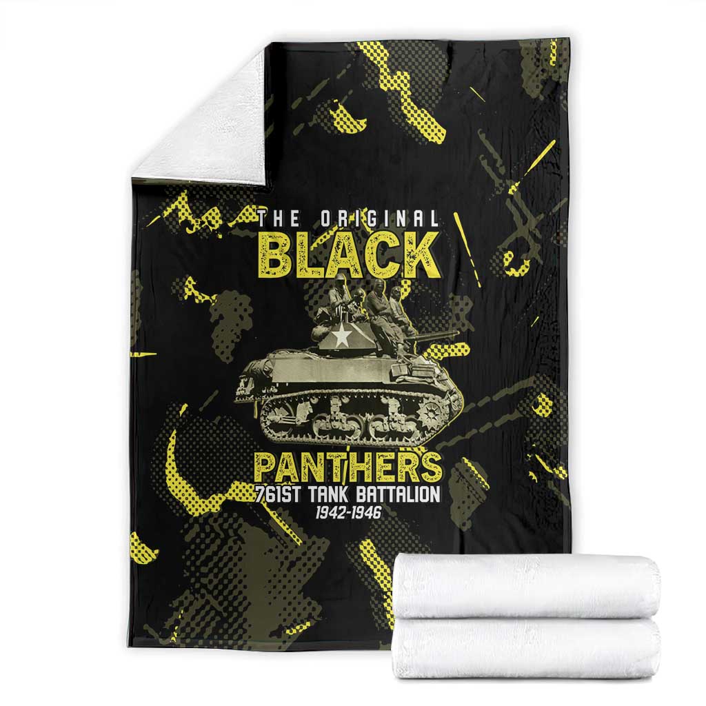 The Original Black Panthers 761st Tank Battalion Blanket African American Heroes - African Pride