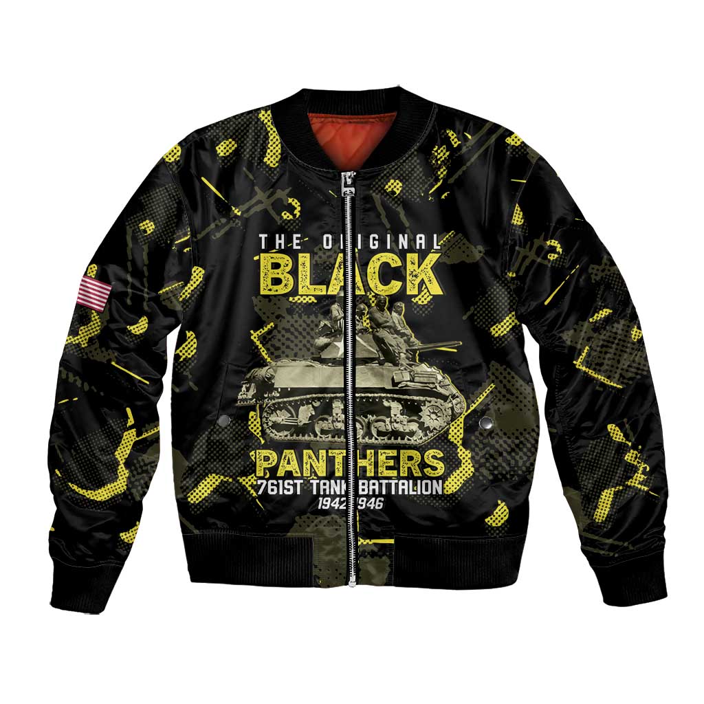 The Original Black Panthers 761st Tank Battalion Bomber Jacket African American Heroes - African Pride
