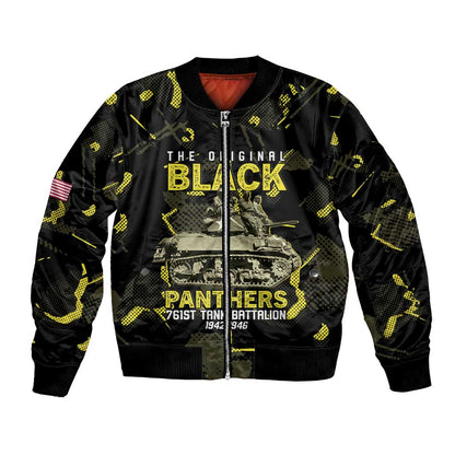 The Original Black Panthers 761st Tank Battalion Bomber Jacket African American Heroes - African Pride