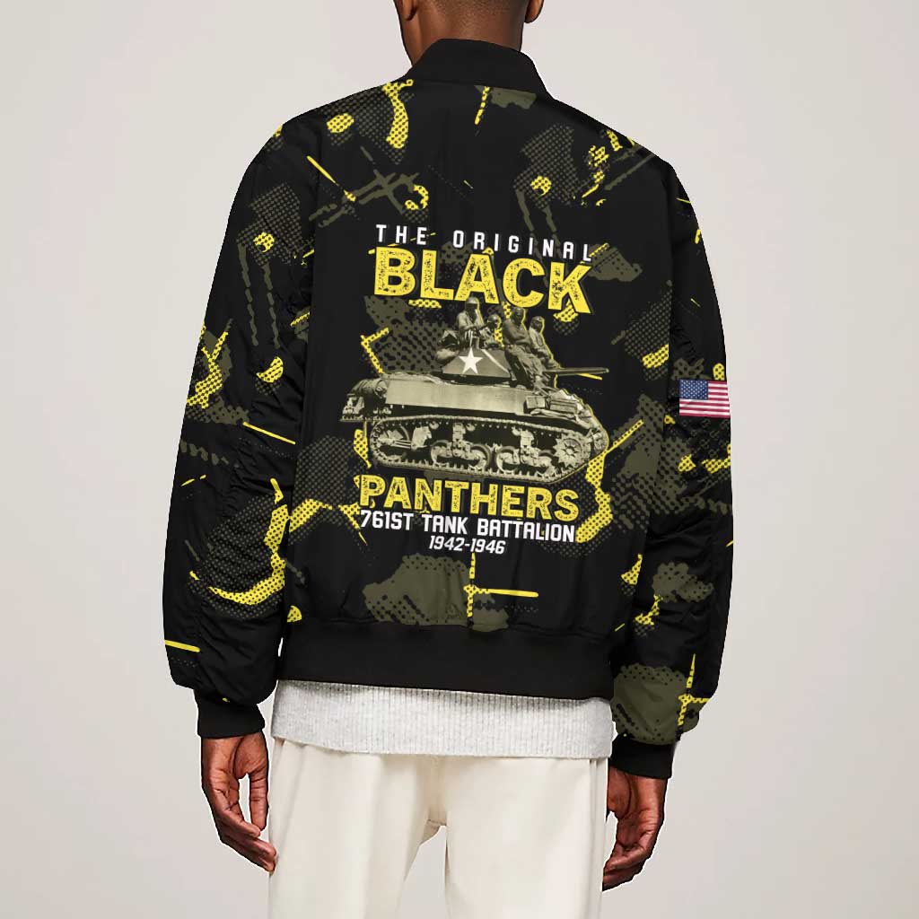 The Original Black Panthers 761st Tank Battalion Bomber Jacket African American Heroes - African Pride