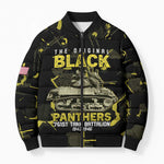 The Original Black Panthers 761st Tank Battalion Bomber Puffer Jacket African American Heroes - African Pride