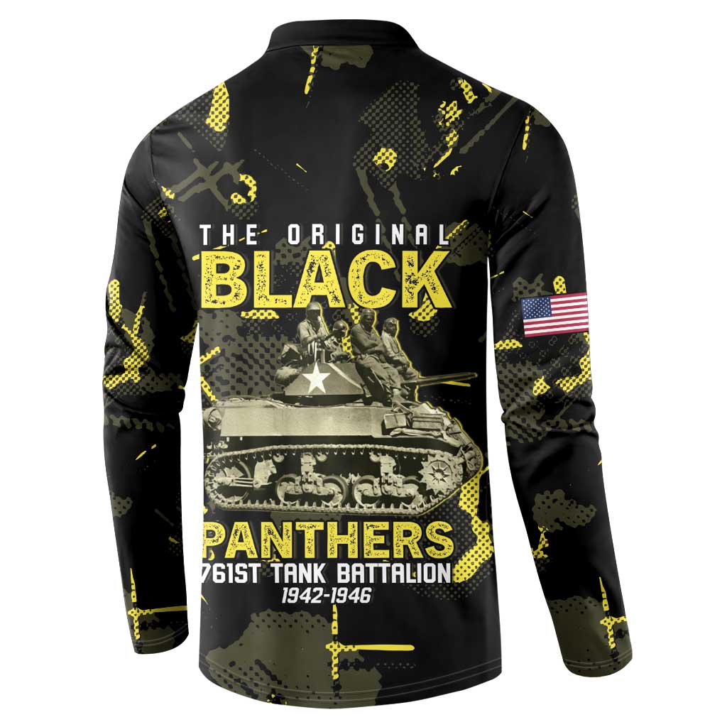 The Original Black Panthers 761st Tank Battalion Button Sweatshirt African American Heroes